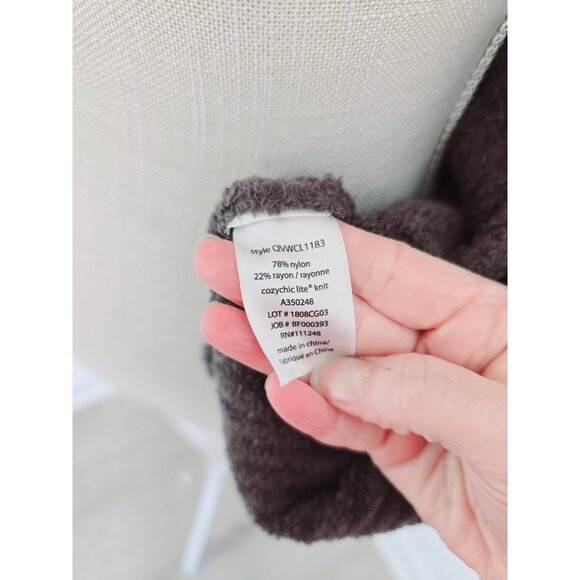 Barefoot Dreams Cozychic Lite Brown Dolman Sleeves Open Front Cardigan Sweater S - Picture 8 of 8